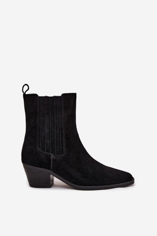 Botines de ante sintético con aislamiento interior, en negro Arelia