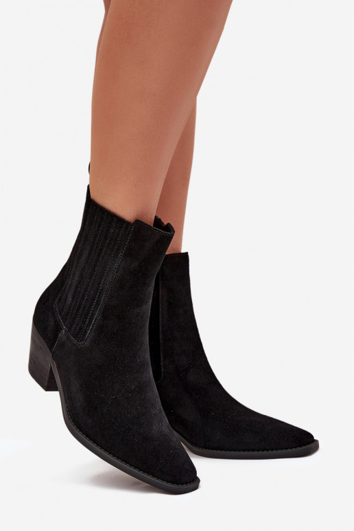 Botines de ante sintético con aislamiento interior, en negro Arelia