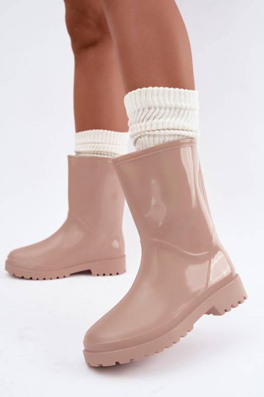 Botas de goma para mujer en color arena Elvara