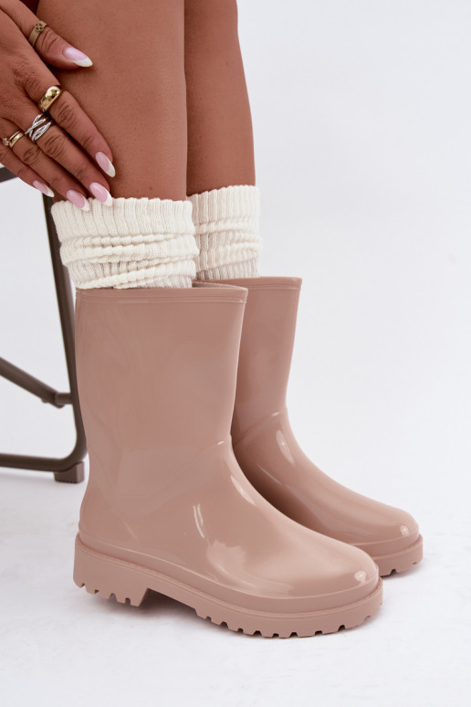 Botas de goma para mujer en color arena Elvara