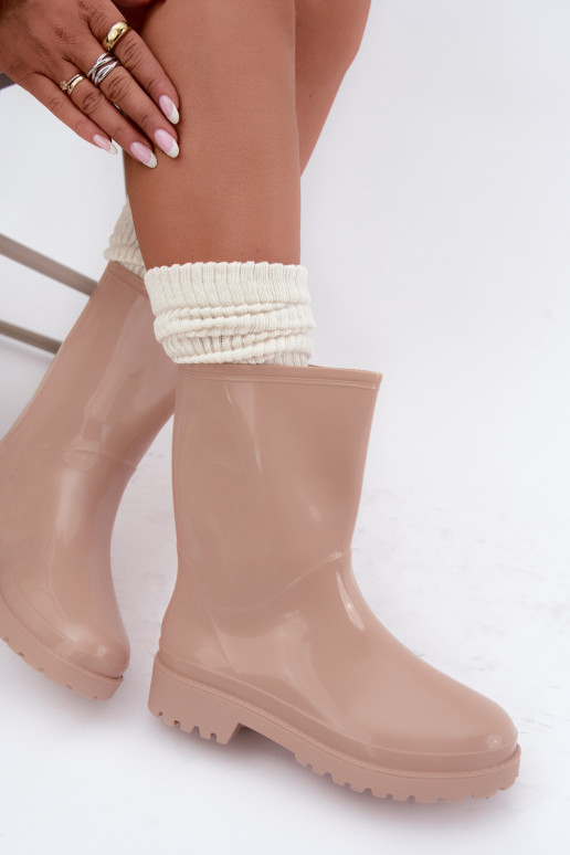 Botas de goma para mujer en color arena Elvara