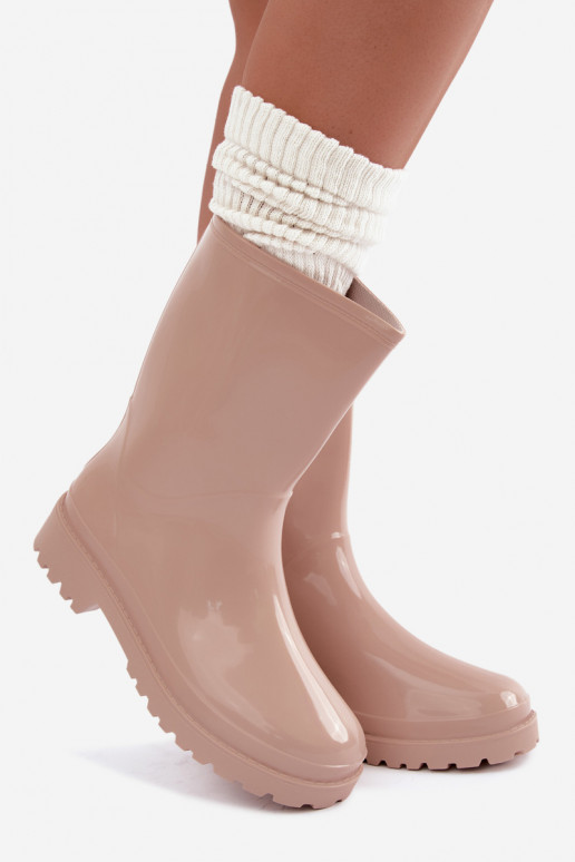 Botas de goma para mujer en color arena Elvara