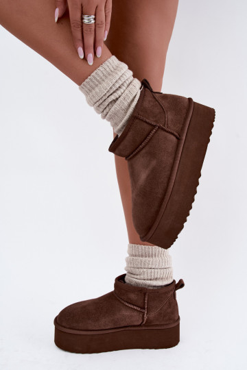 Botas de nieve para mujer de ante natural en color marrón Tairene