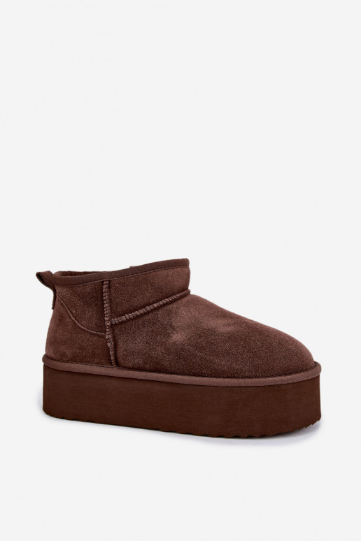 Botas de nieve para mujer de ante natural en color marrón Tairene
