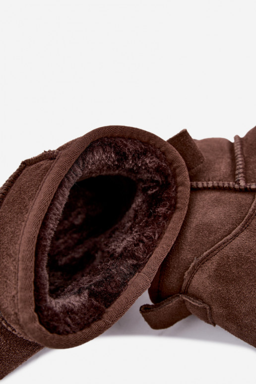 Botas de nieve para mujer de ante natural en color marrón Tairene