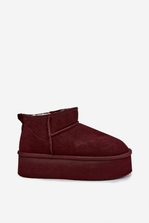 Botas de nieve para mujer de ante natural en color burdeos Tairene