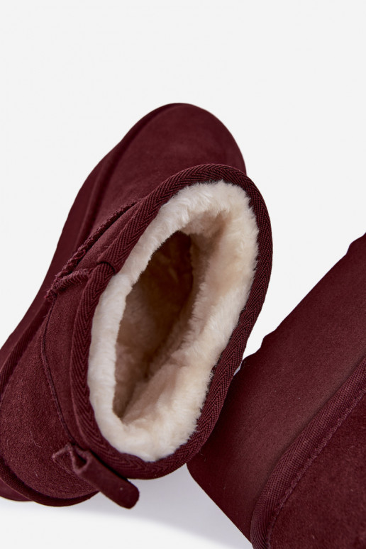 Botas de nieve para mujer de ante natural en color burdeos Tairene