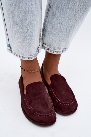 Mocasines para mujer en color burdeos Mireliah