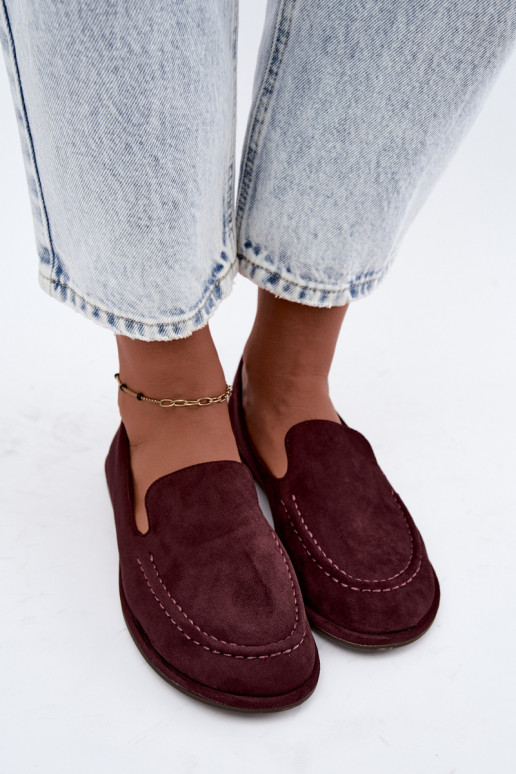 Mocasines para mujer en color burdeos Mireliah