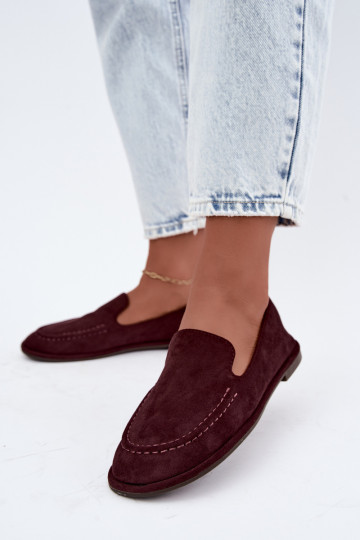 Mocasines para mujer en color burdeos Mireliah 2