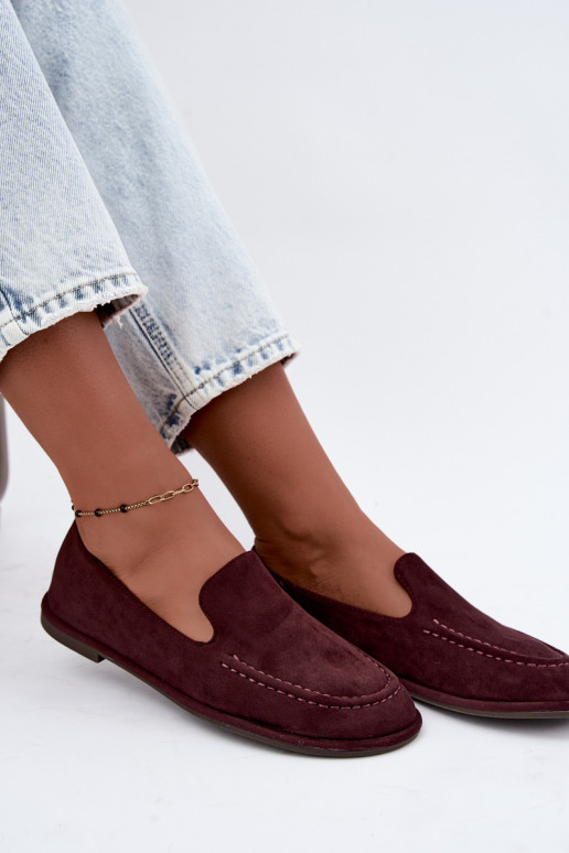 Mocasines para mujer en color burdeos Mireliah