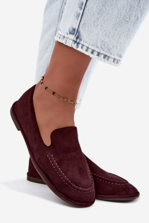 Mocasines para mujer en color burdeos Mireliah