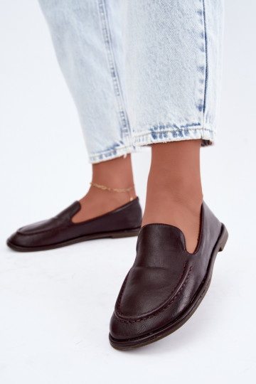 Mocasines para mujer de cuero sintético en color burdeos Mireliah 2