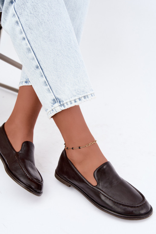 Mocasines para mujer en color chocolate Mireliah