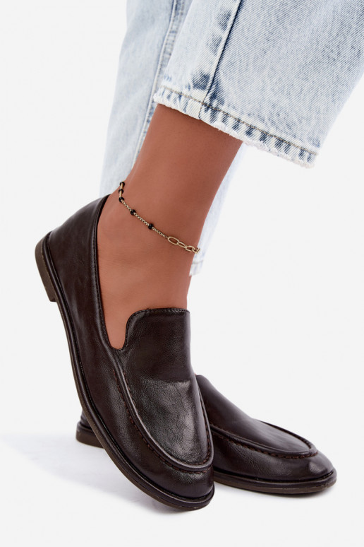 Mocasines para mujer en color chocolate Mireliah