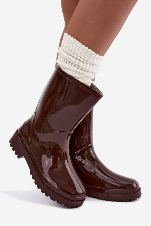 Botas de goma para mujer en color marrón oscuro Elvara