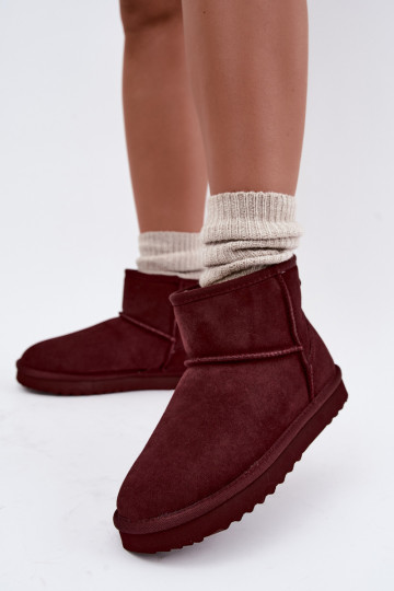 Botas de nieve cálidas de ante sintético con piel en el interior en negro Amandine 2