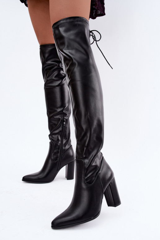 Botas altas negras con tacón Primelle