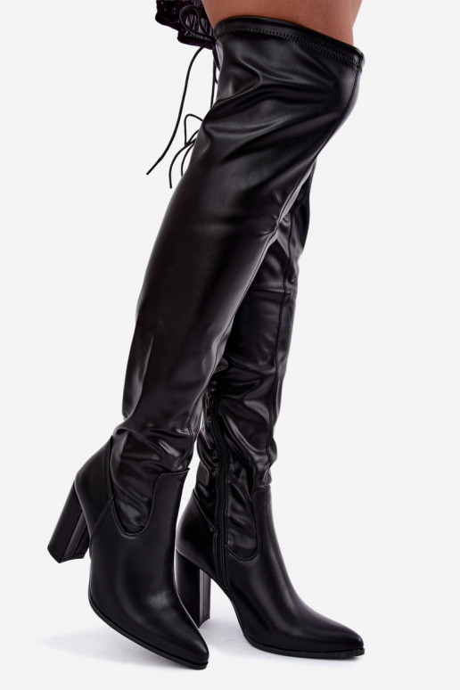Botas altas negras con tacón Primelle