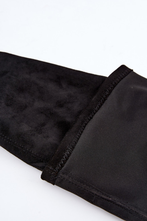 Botas altas de ante negras con tacón Primelle