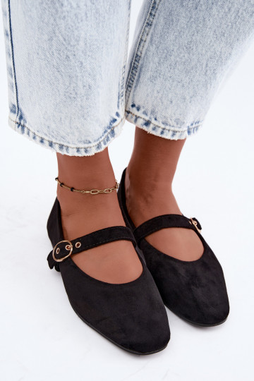 Bailarinas estilo Mary Jane en color negro Nolenne