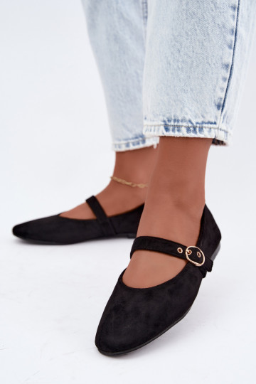 Bailarinas estilo Mary Jane en color negro Nolenne 2