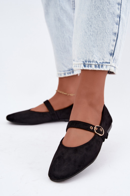 Bailarinas estilo Mary Jane en color negro Nolenne