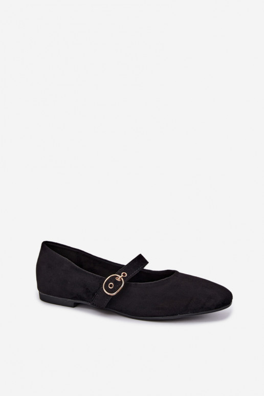 Bailarinas estilo Mary Jane en color negro Nolenne