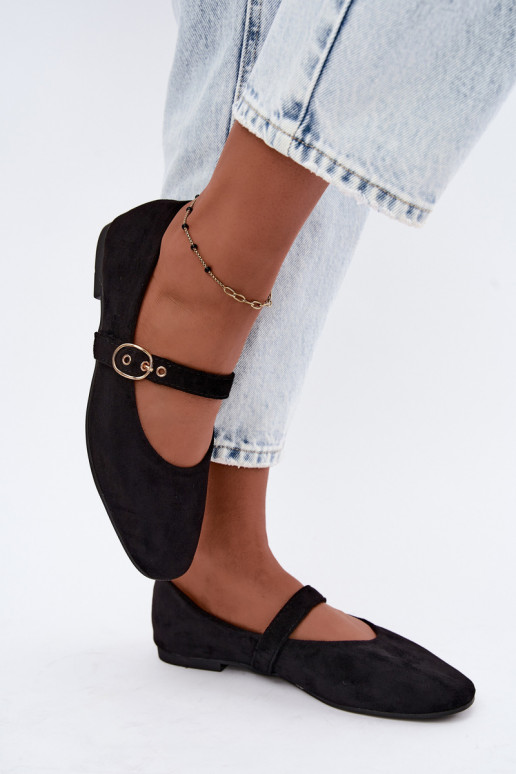 Bailarinas estilo Mary Jane en color negro Nolenne