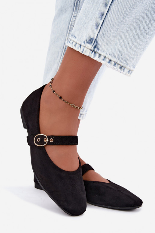 Bailarinas estilo Mary Jane en color negro Nolenne