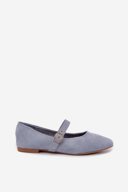 Bailarinas estilo Mary Jane en color azul Nolenne