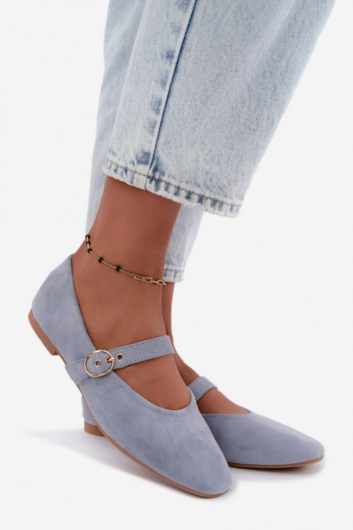 Bailarinas estilo Mary Jane en color azul Nolenne