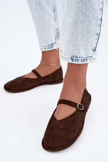 Bailarinas tipo barefoot con correas en color chocolate Rhoselle 2