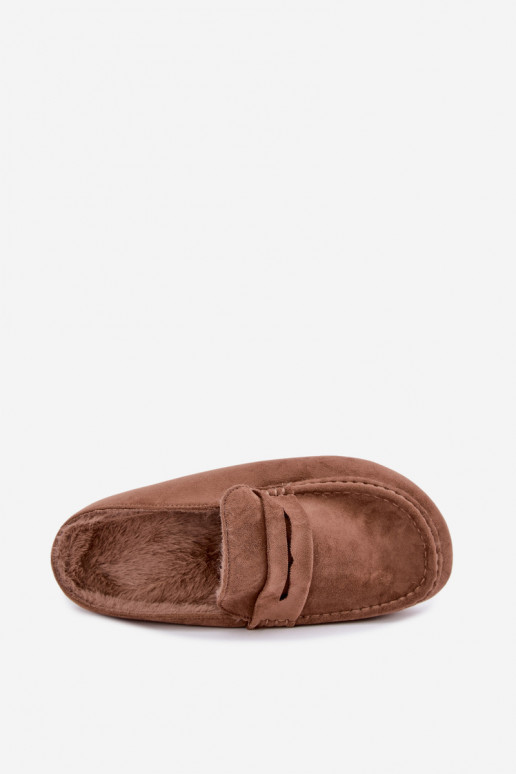 Mocasines para mujer con tacón abierto, forrados en el interior, de color marrón Sabrielle
