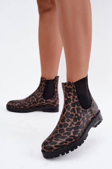 Botas de goma para mujer con inserciones elásticas y estampado de leopardo Ciariel 2