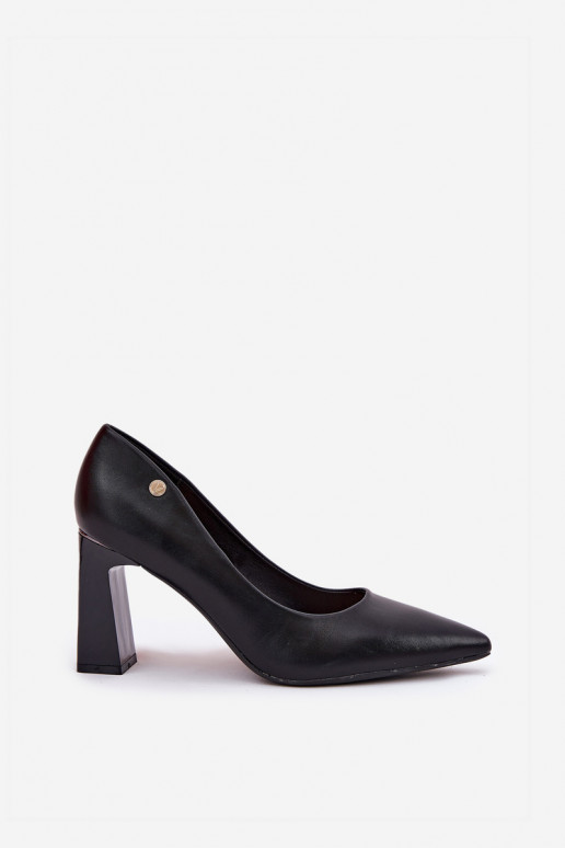 Zapatos de tacón de estilo elegante Vinceza 62221 color negro