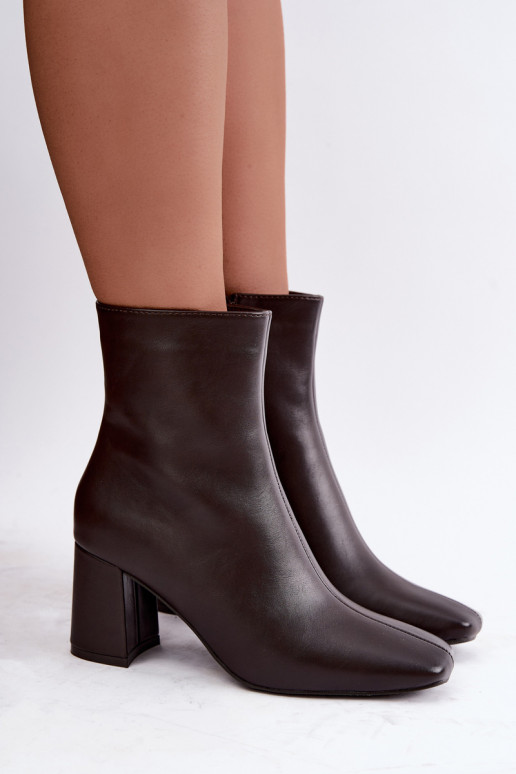 botines forradas con tacones en color marrón Tamine