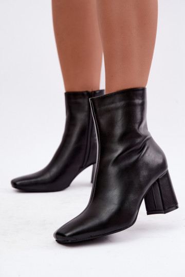 botines forradas con tacones en color negro Tamine 2