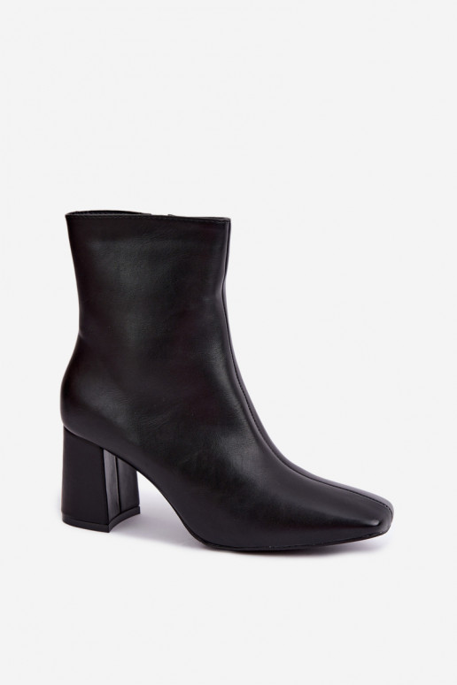 botines forradas con tacones en color negro Tamine