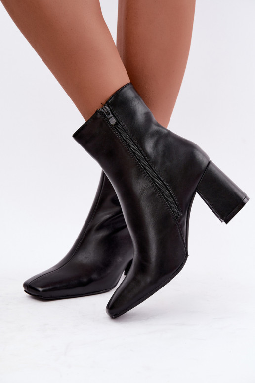 botines forradas con tacones en color negro Tamine