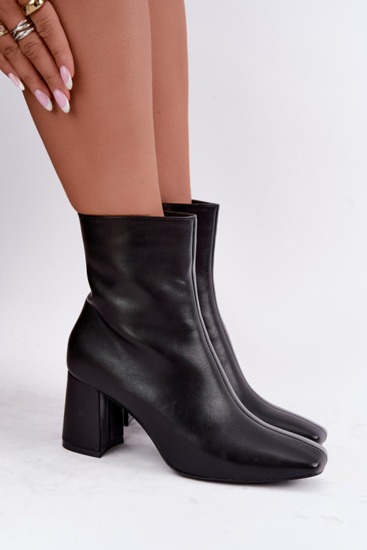 botines forradas con tacones en color negro Tamine