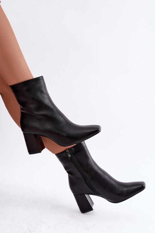botines forradas con tacones en color negro Tamine