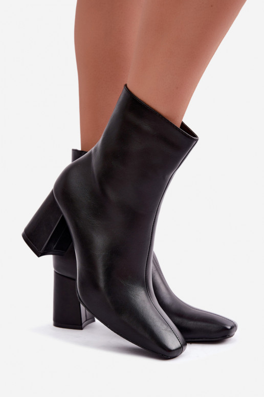 botines forradas con tacones en color negro Tamine