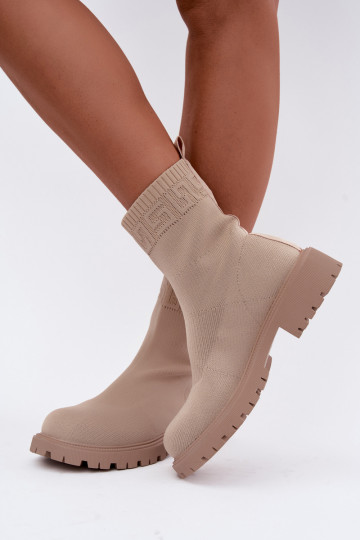 Botines de arena estilo calcetín con tacones anchos Isaline 2