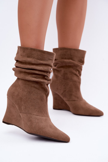 Botines de arena arrugados con plataforma Thalene 2