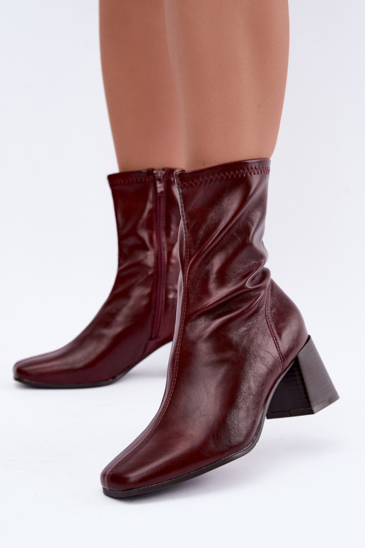 Botines burdeos para mujer Veradis