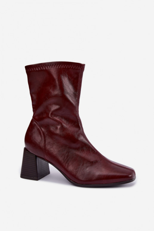 Botines burdeos para mujer Veradis