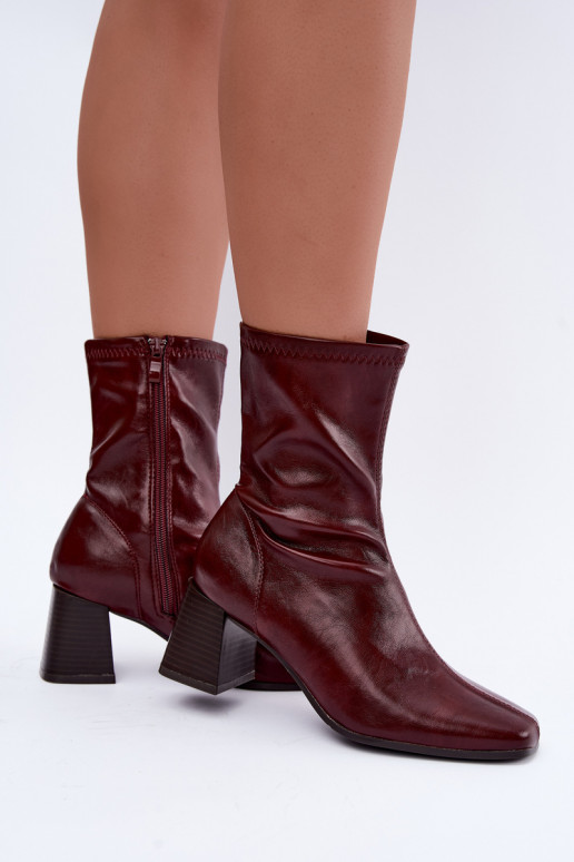 Botines burdeos para mujer Veradis