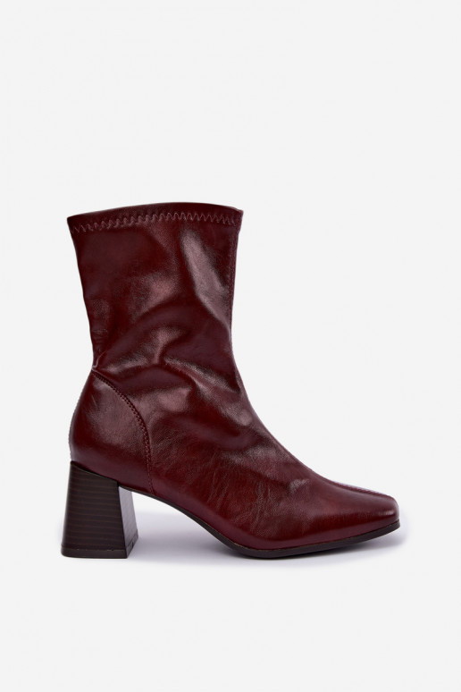 Botines burdeos para mujer Veradis