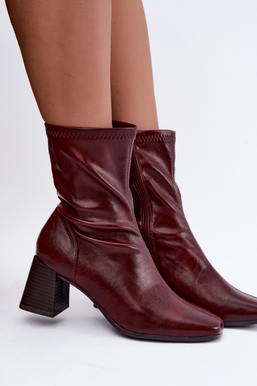 Botines burdeos para mujer Veradis